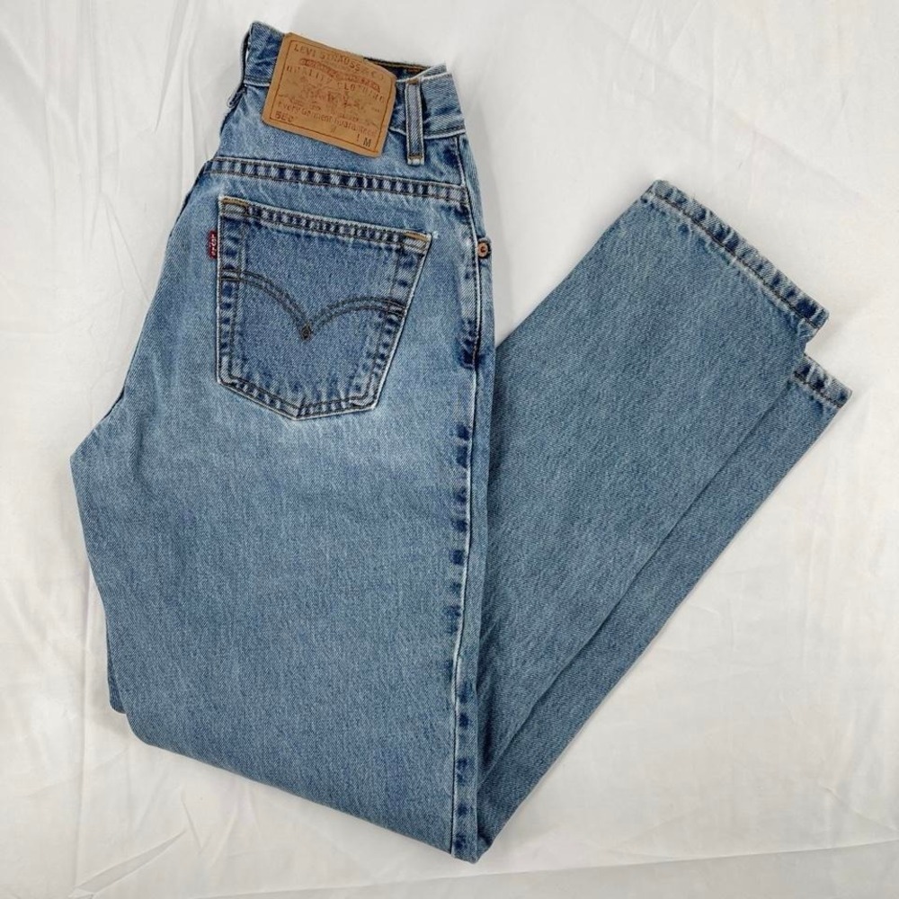 Vintage Levi's 550 Mom Jeans High Rise Relaxed Fit Tapered Leg Retro 4 Small